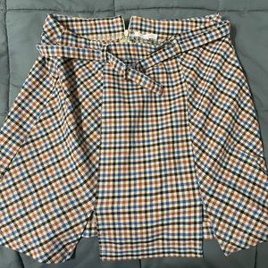 plad mini skirt with belt